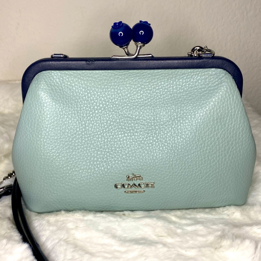 Coach Blueberries Kisslock Crossbody